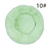 Calming Donut Pet Bed -Soft Faux Fur, Anti-Anxiety Fluffy Round Bed for Cats and Small Dogs (Green)40cm