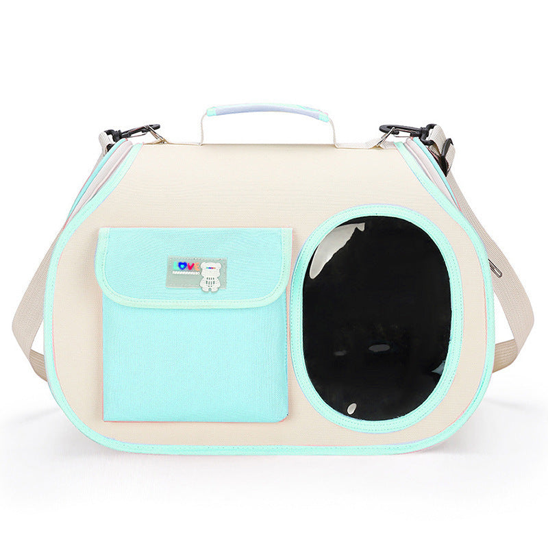 Green Colors Pet Carrier Backpack, Breathable Cat Carrier Backpack with Transparent Window, Airline Approved Dog Backpac