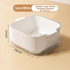 Two-Layer Drain Basket Colander - Medium Size 200mm x 190mm x 110mm (Ivory White, 2 set)