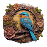 Bluebird Wooden Puzzle - Circular Nature-Inspired Art Puzzle(S-paper box-H184)