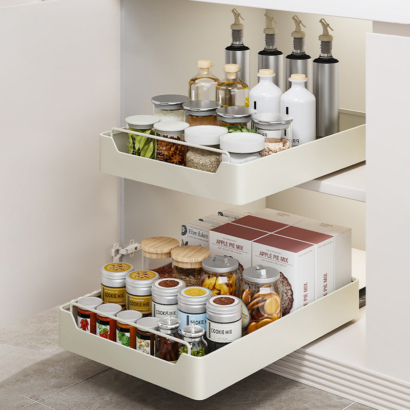 Kitchen Cabinet Pull-Out Organizer with Noise-Free Soft-Close Slides  Large Drawer storage box (35 cm width -53 cm depth)