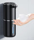 Black Automatic Foaming Soap Dispenser with Rechargeable Battery, Touch Control, and 380ml Capacity - IPX5 Waterproof