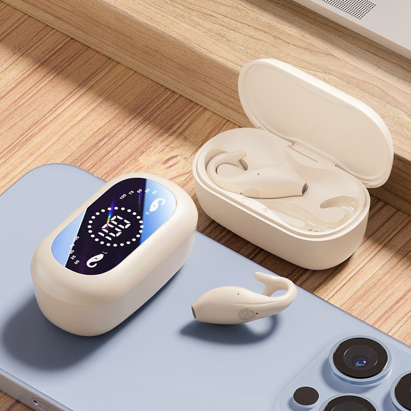 Skin Dolphin M66 Clip-on Bluetooth Earphones - Wireless, 8+ Hours Battery, 15m Transmission Range, Durable PC+ABS Materi