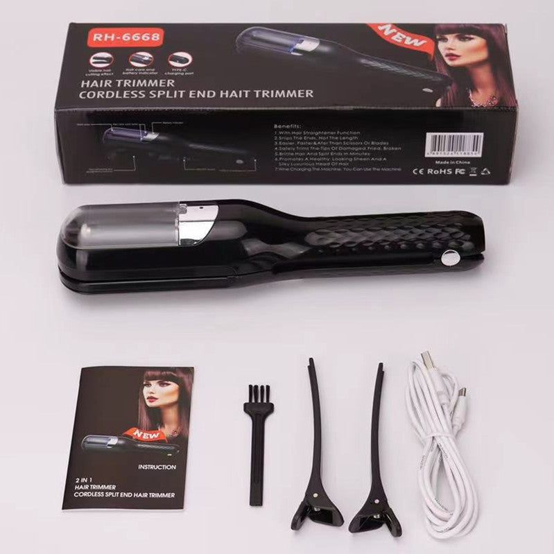 Black  Mini - Automatic, Hair Repair Split End Remover Trimmer For Dry, Splitting, Damaged And Brittle Split Ends, Men A