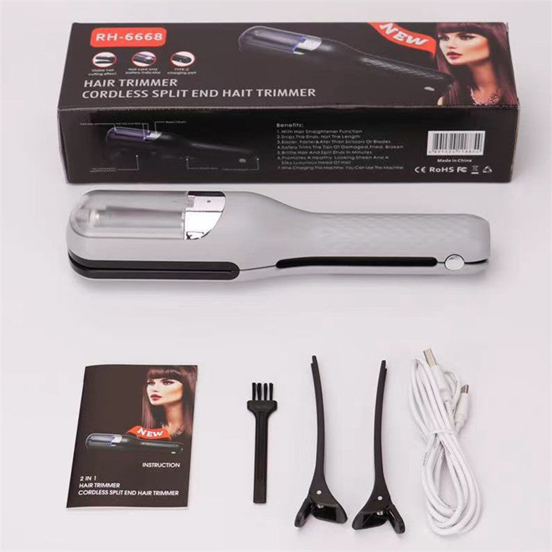 Silver  Mini - Automatic, Hair Repair Split End Remover Trimmer For Dry, Splitting, Damaged And Brittle Split Ends, Men 