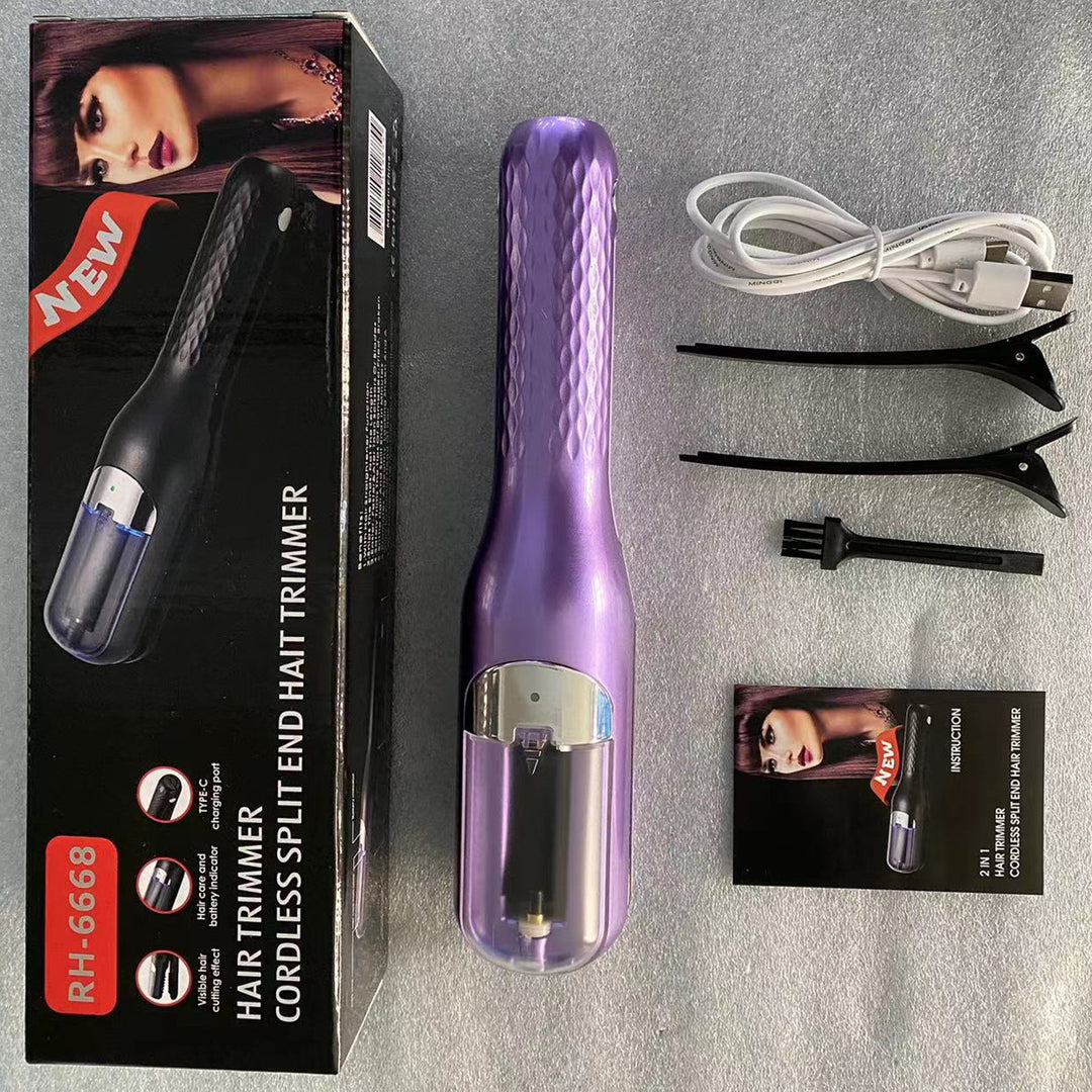 Purple  Mini - Automatic, Hair Repair Split End Remover Trimmer For Dry, Splitting, Damaged And Brittle Split Ends, Men 