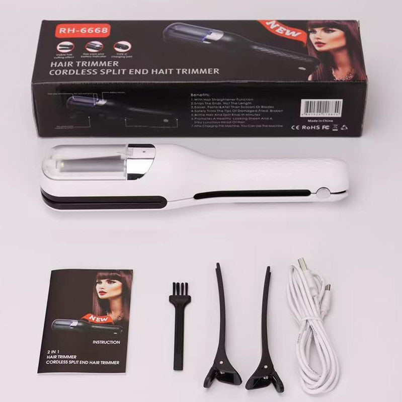 White  Mini - Automatic, Hair Repair Split End Remover Trimmer For Dry, Splitting, Damaged And Brittle Split Ends, Men A
