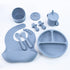 Blue 8-Piece Silicone Children&