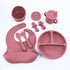 Rose Red 8-Piece Silicone Children&