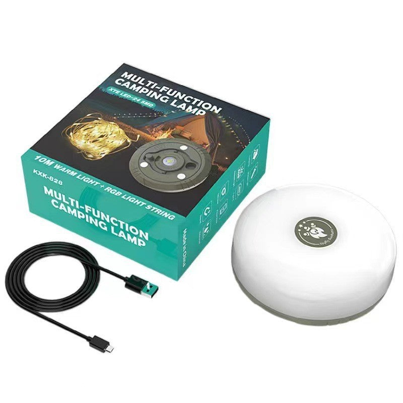 L828-10m LED Color Camping Light with Tape Measure & 2000mAh Battery - Super Long Battery Life, Multi-Function Tent, Eme