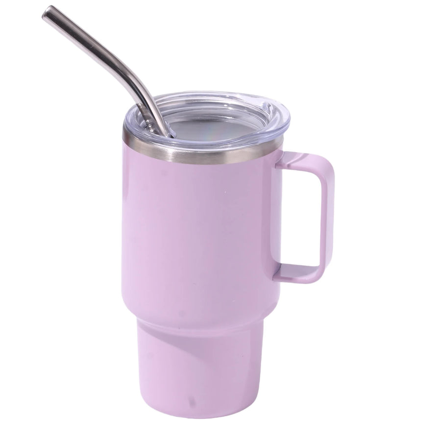 2PCS  3oz Purple Sublimation Mini Car Cup - 304 Stainless Steel Straw Beer Cup, Portable Insulated Whiskey Shot Glass, P