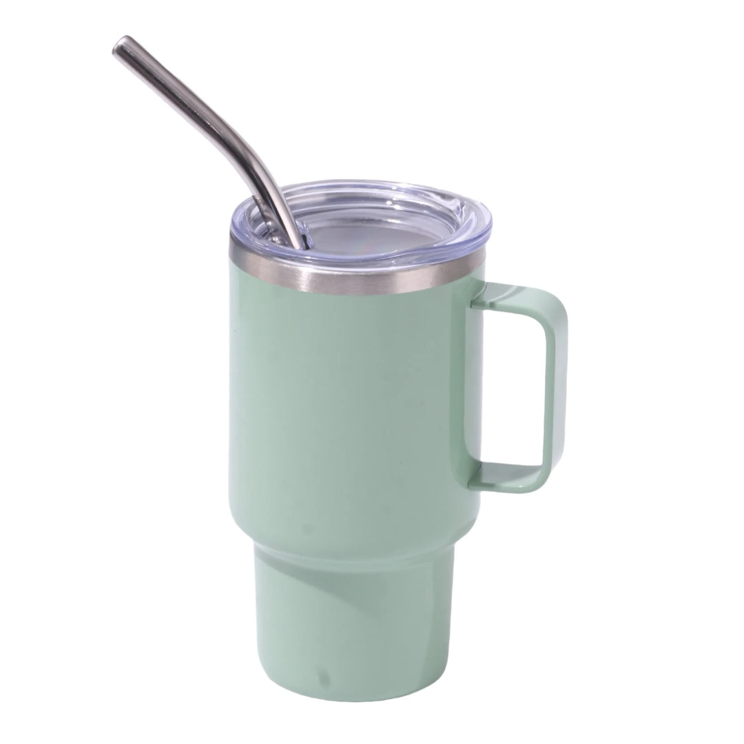2PCS 3oz Green Sublimation Mini Car Cup - 304 Stainless Steel Straw Beer Cup, Portable Insulated Whiskey Shot Glass, Per