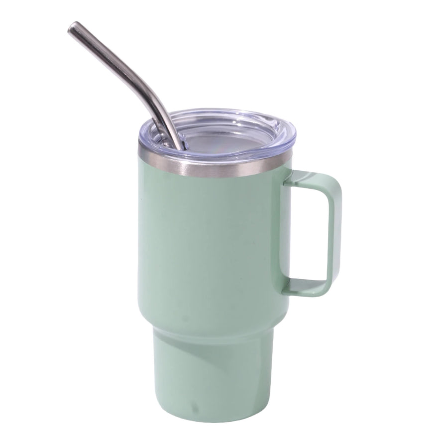 2PCS 3oz Green Sublimation Mini Car Cup - 304 Stainless Steel Straw Beer Cup, Portable Insulated Whiskey Shot Glass, Per