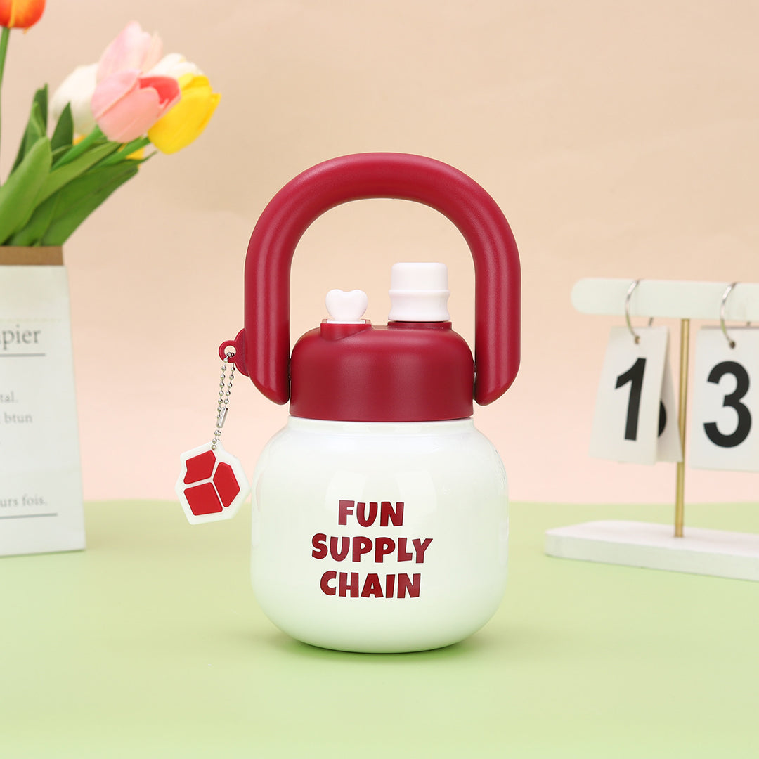 Red 316 Stainless Steel Tea Flask with Independent Tea Compartment - Double Drink Insulation, High-Quality Design, with 