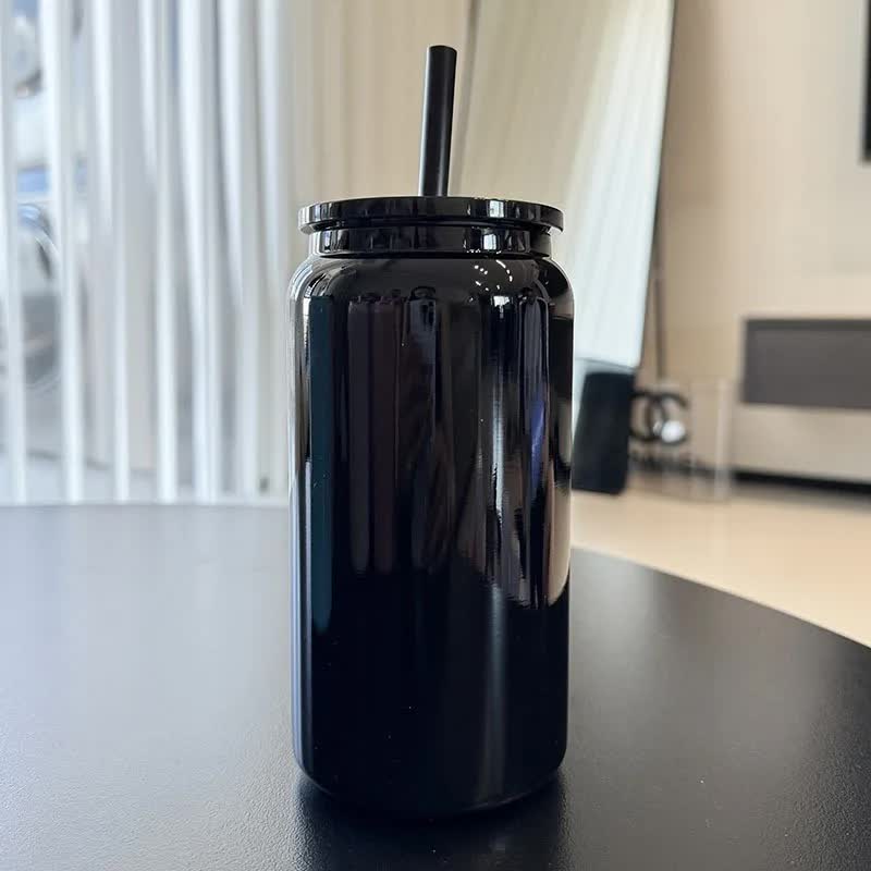 Black 16oz 304 Stainless Steel Insulated Travel Mug - Portable Outdoor Coffee Cup, Double-Wall Thermos for Hot & Cold Be