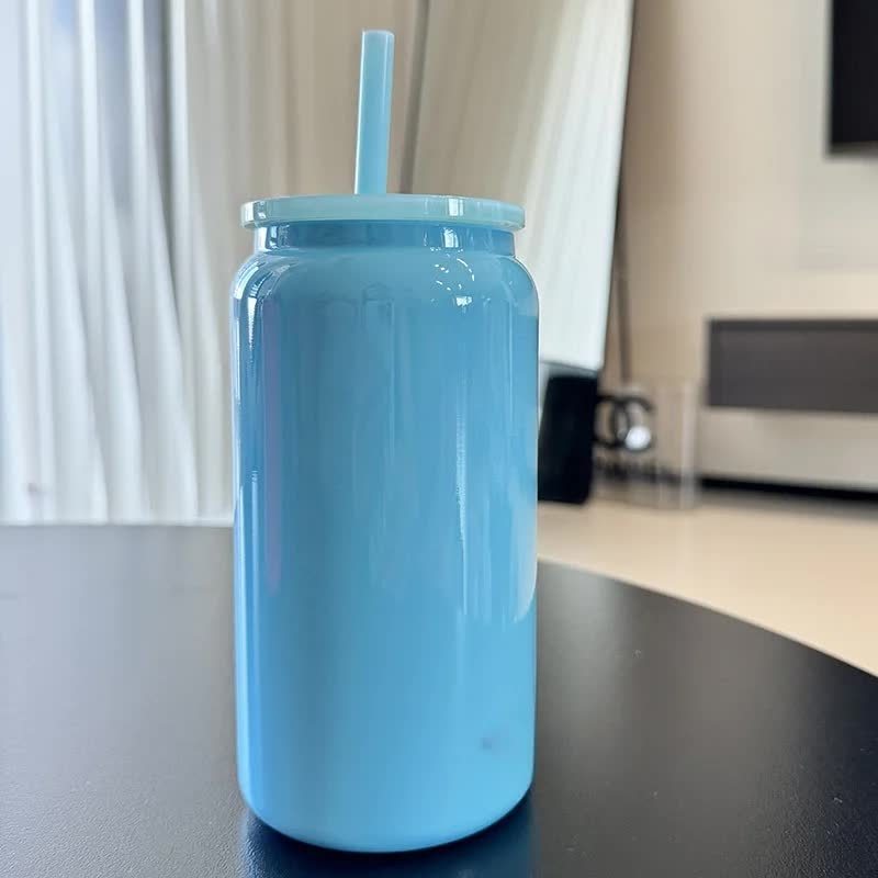 Blue 16oz 304 Stainless Steel Insulated Travel Mug - Portable Outdoor Coffee Cup, Double-Wall Thermos for Hot & Cold Bev