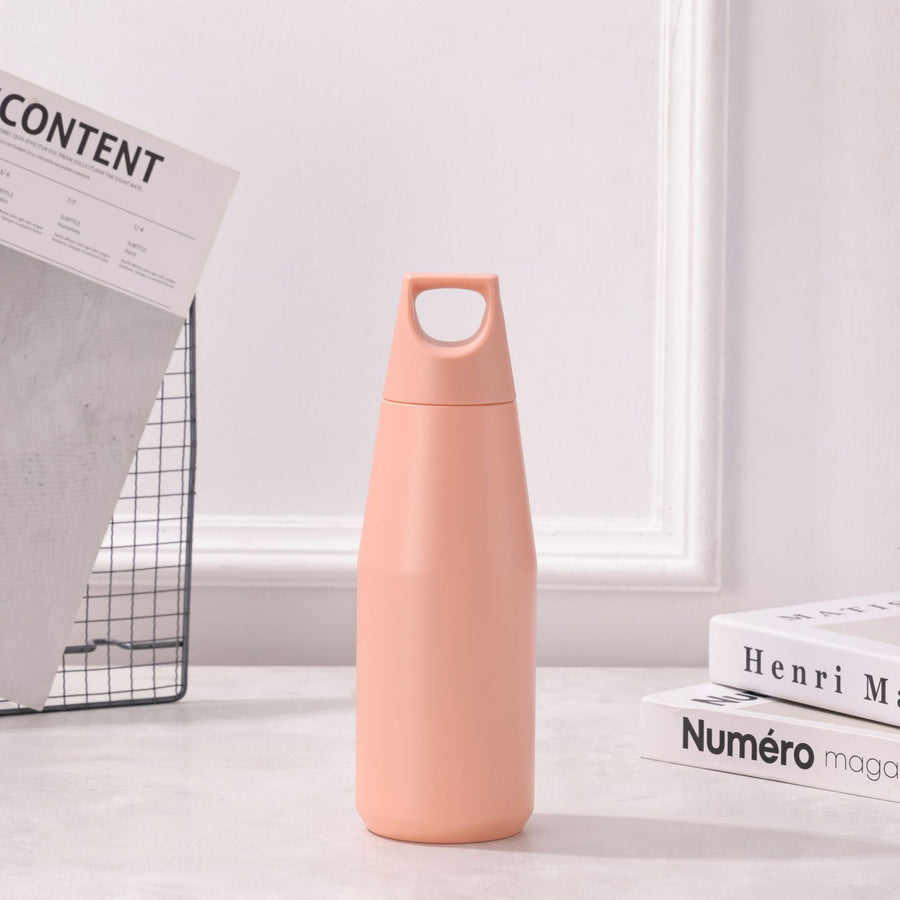 Orange 316 Stainless Steel 580ml Insulated Bottle - American Tapered Design, Outdoor Sports, Large Capacity Cola Water F