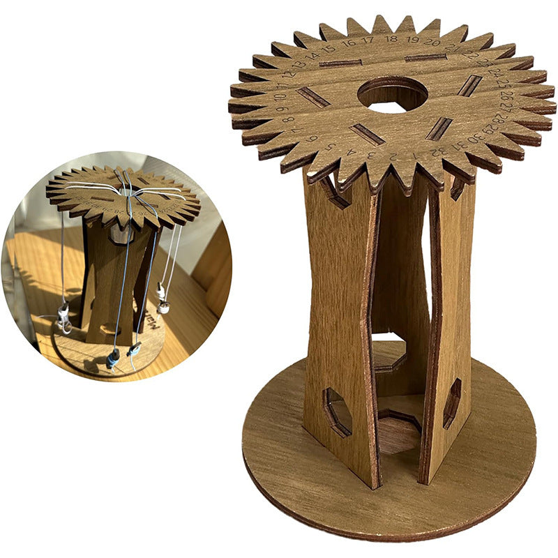 Wooden Kumihimo Marudai Stand â€“ Craft Tool for Braiding and Creative Cord Making