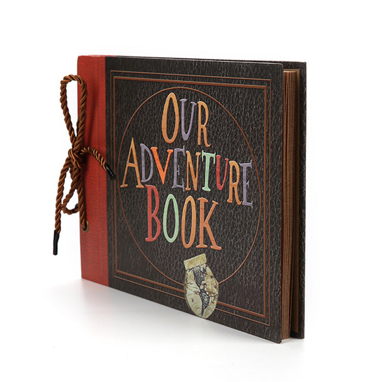 DIY Scrapbook Adventure Album â€“ Retro Kraft Paper Photo Book with String Binding