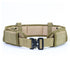 Khaki Tactical Utility Belt with Adjustable Straps and Metal Buckle
