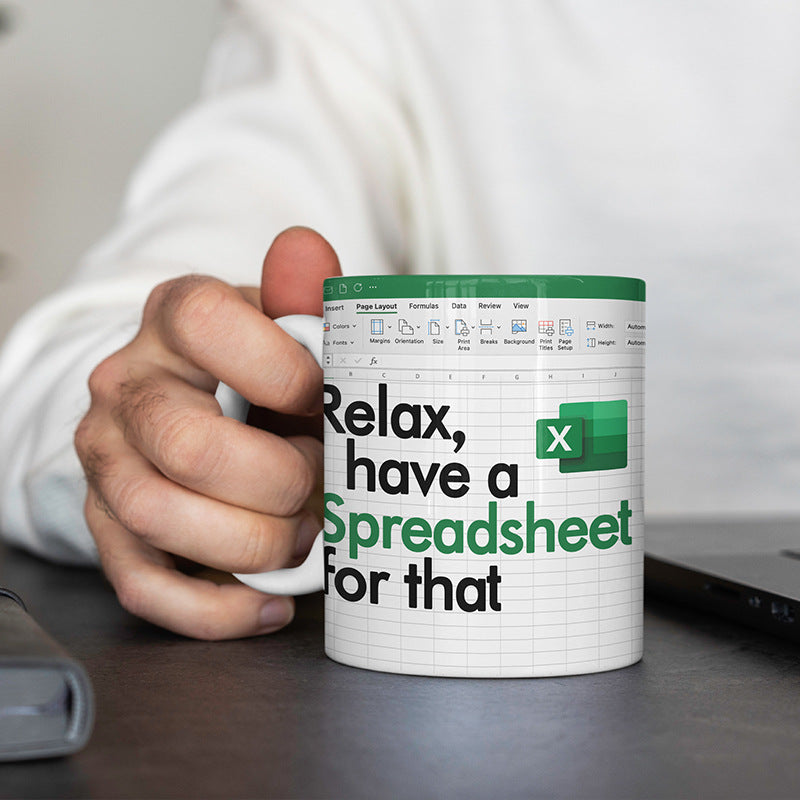 Funny Excel Spreadsheet Mug â€“ Perfect for Office & Spreadsheet Enthusiasts