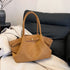 Brown Elegant PU Tote Bag - Soft and Stylish Handbag for Everyday Use