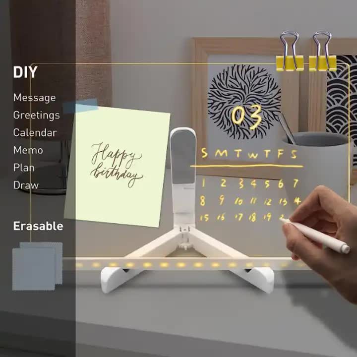30*20 cm DIY Erasable Light-Up Drawing Board Set |  Halloween Chalkboard Writing Board Craft Kit | Creative Craft Set fo