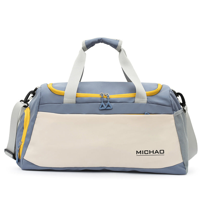 Blue Large Capacity Gym Bag with Wet and Dry Separation â€“ Multifunctional Travel, Sports, and Swimming Bag for Men and