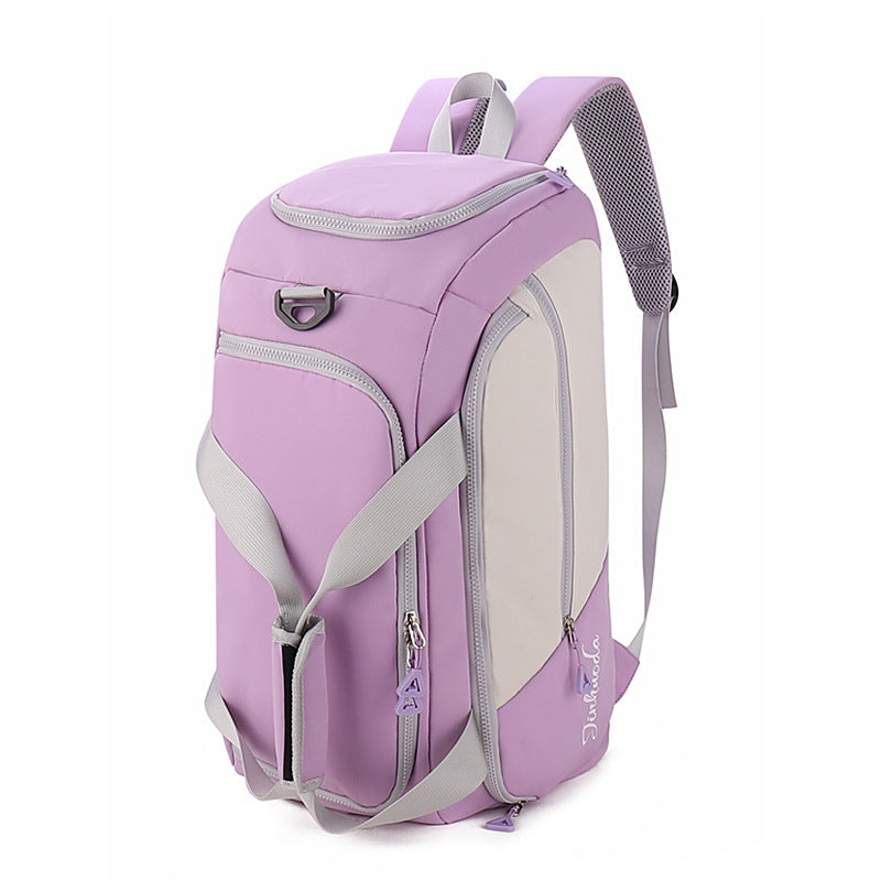 Purple Large Capacity Travel Backpack  Multi-Function Carry-On Bag for Clothes, Luggage Storage, and Business Trips