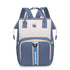 Blue New Large Capacity Mommy Bag  Portable and Lightweight Multi-Function Diaper Backpack, Stylish Baby and Mom Storage Bag