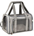 XL Grey Portable Foldable Pet Carrier Bag - Large Capacity Travel Carrier for 2 Small Pets, Comfortable and Stylish Cat 