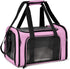 XL Pink Portable Foldable Pet Carrier Bag - Large Capacity Travel Carrier for 2 Small Pets, Comfortable and Stylish Cat 
