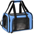 L Blue Portable Foldable Pet Carrier Bag - Large Capacity Travel Carrier for 2 Small Pets, Comfortable and Stylish Cat B