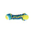 2 PCS Yellow Durable Cotton Rope and Tennis Ball Dog Toy Set - Chew Resistant Tug Toys with Rope Dumbbell - Perfect for 