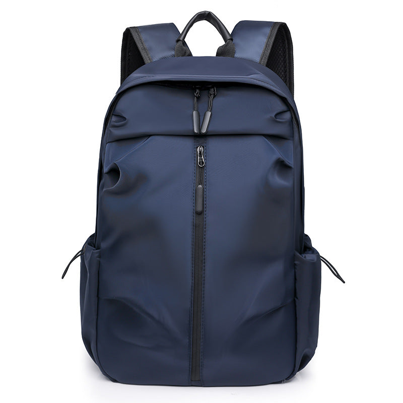 Dark Blue Casual Korean Style Backpack - Versatile Laptop Bag for Students, Business, and Travel - Fashionable and Pract