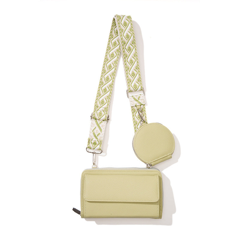 Light Green 2-piece combination new mobile phone shoulder bag niche design one-shoulder messenger bag mobile phone bag m