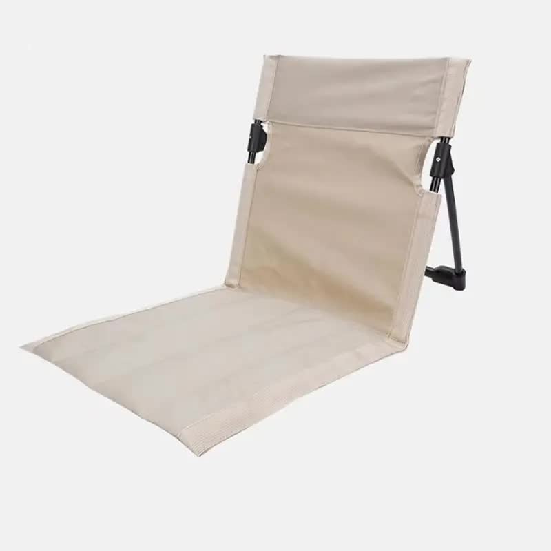 White Outdoor Folding Lawn Chair with Backrest - Lightweight, Portable Camping Chair, Beach & Park Recliner, Easy-to-Car