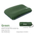 Dark Green Automatic Inflatable 3D Outdoor Sponge Pillow - Portable Camping Travel Neck Cushion, Comfortable Air Mattres