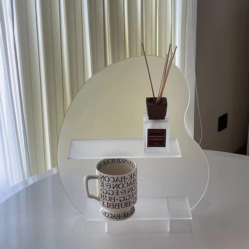 40*36*10cm Transparent Acrylic Desktop Storage Organizer - Christmas Aromatherapy Display Shelf for Cosmetics, Candles, 