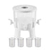 Water Bottle + 4 Cups Large Capacity Rotating Beverage Dispenser with Faucet, Multi-Compartment Refrigerator Water Jug f