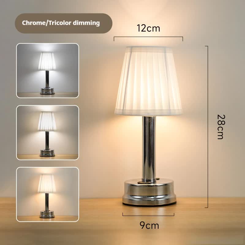 Silver Creative LED Rechargeable Table Lamp | 3 Adjustable Light Modes | Touch Control | USB Charging | Modern Atmospher