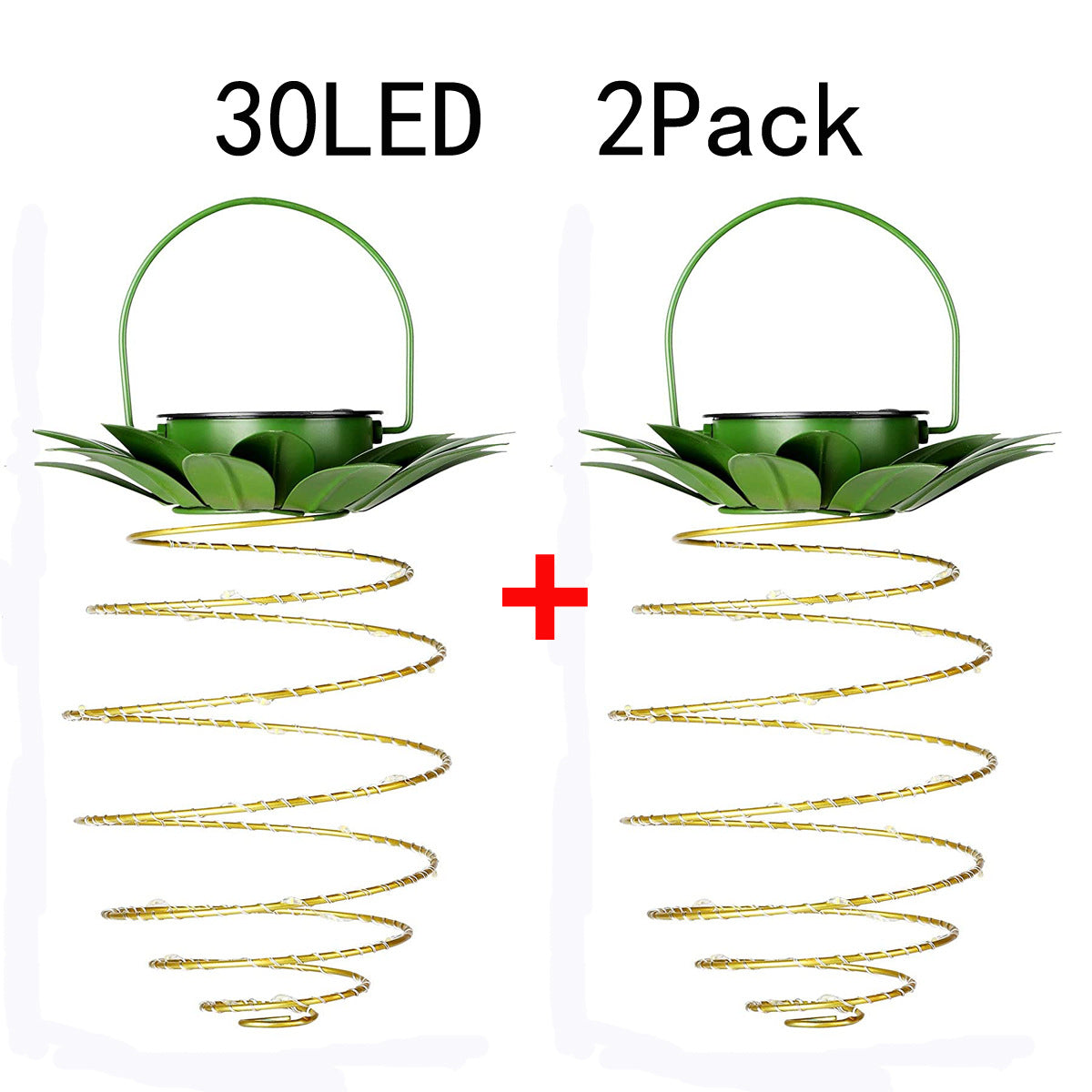 2 Pcs 30 LEDS Solar Pineapple Lantern â€“ Outdoor LED Decorative Hanging Light, Waterproof Iron Art, Solar-Powered Garde