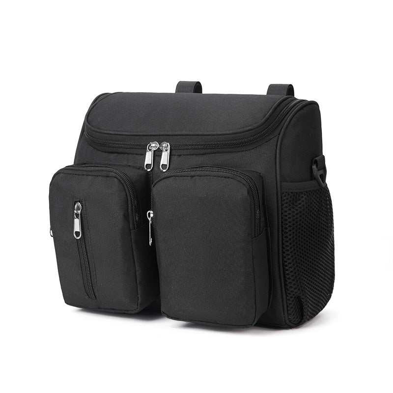 Black Portable Baby Stroller Organizer Bag â€“ Multi-Purpose Diaper Storage Bag for Moms, Lightweight and Travel-Friendl