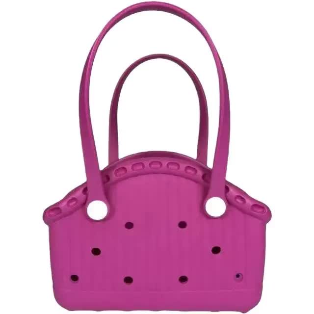 Rose Red Portable EVA Pet Handbag - DIY Custom Decoration Carrier for Small Pets, Beach, and Outdoor Use (Large Capacity