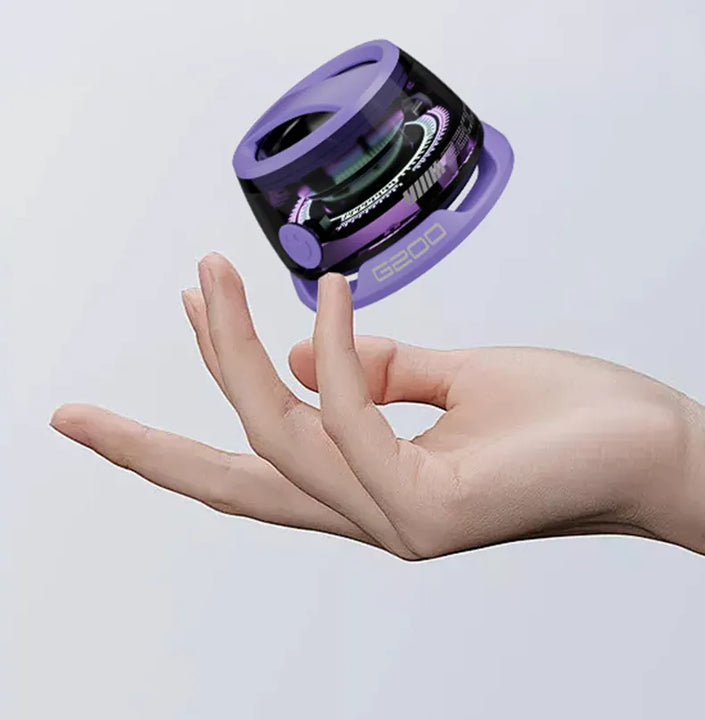 Purple Portable Mini Bluetooth Speaker with Magnetic Base, High-Quality Bass and Surround Sound, Colorful Ambient Lighti