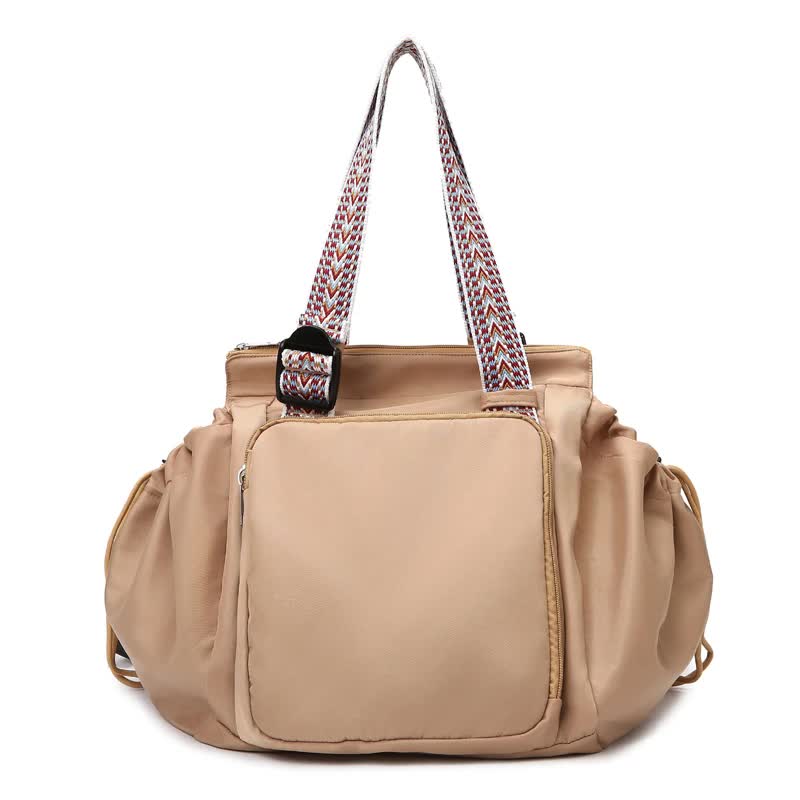 Khaki Convertible Multifunctional Baby Cradle Travel Bag - Women's Backpack, Shoulder Bag, Mummy Bag with Expandable Sto