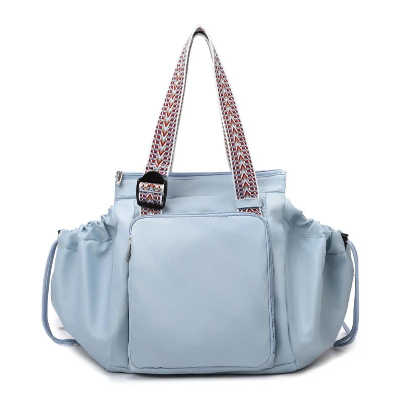 Blue Convertible Multifunctional Baby Cradle Travel Bag - Women's Backpack, Shoulder Bag, Mummy Bag with Expandable Stor