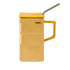 Yellow Creative Retro Refrigerator Ceramic Mug with Lid and Straw - 550ml Coffee Cup - Unique Gift for Couples or Office