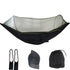 Black Automatic Pop-Up Mosquito Net Hammock - 200kg Load Capacity, Lightweight Outdoor Camping Gear with Quick Setup and
