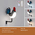 Grey USB Rechargeable Rooster Wall Lamp with Sound, Aromatherapy, and Decorative Design â€“ Creative Nightlight for Bedr